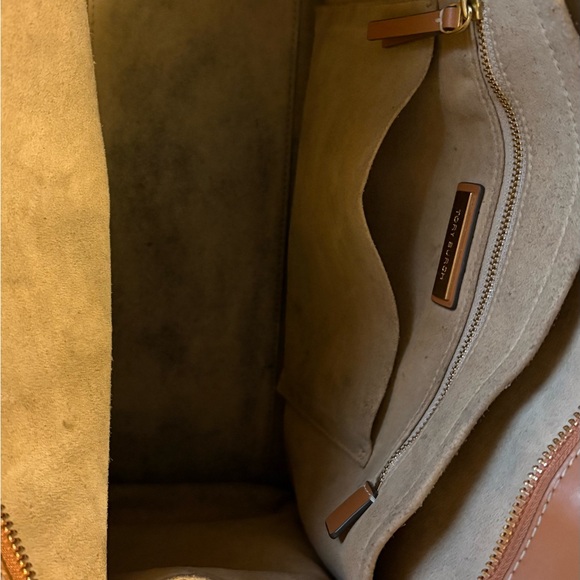 Tory Burch T Monogram small tote in denim - Picture 7 of 16